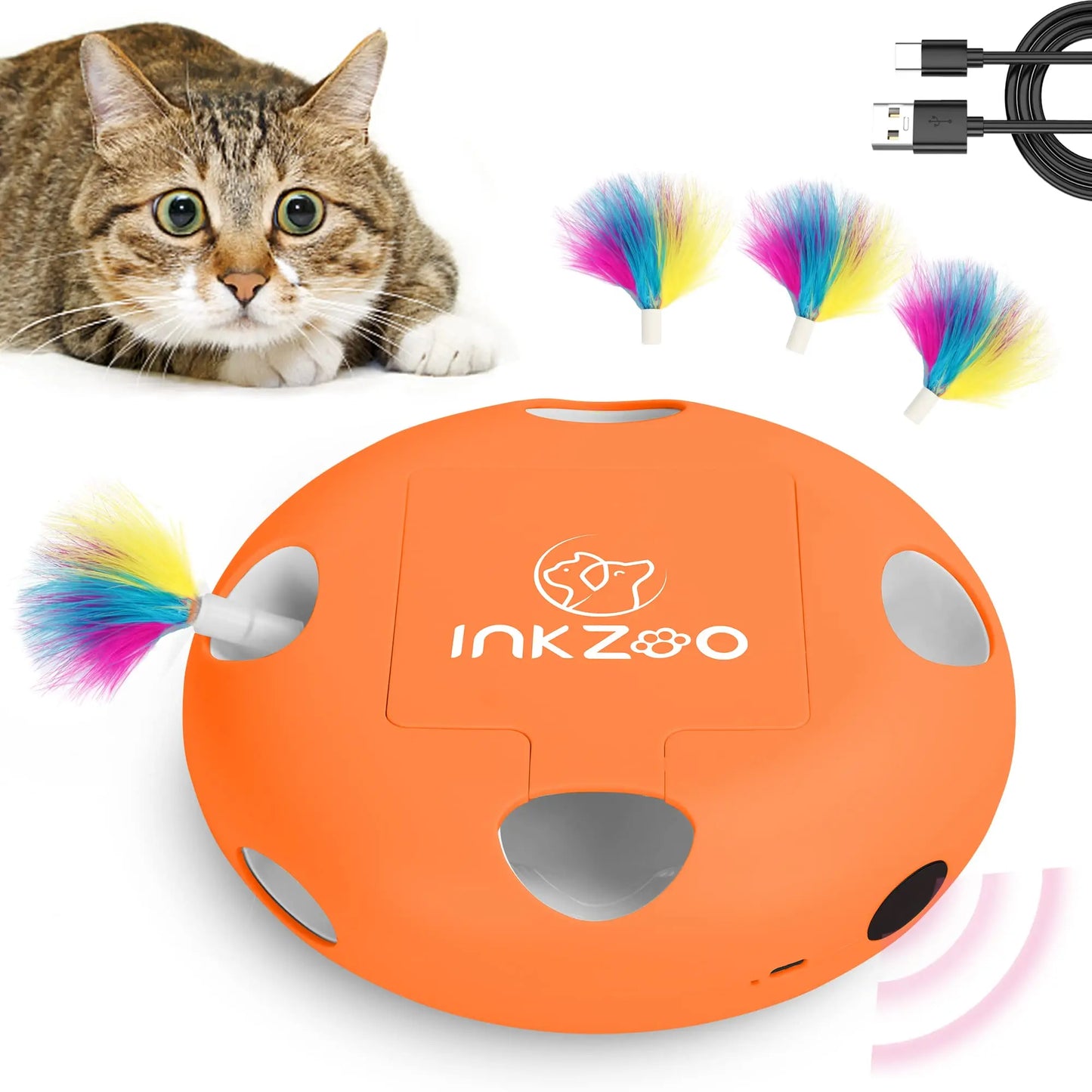 Interactive Cat Track Tower NZ - Multi-Level Spinning Ball & Feather Toy