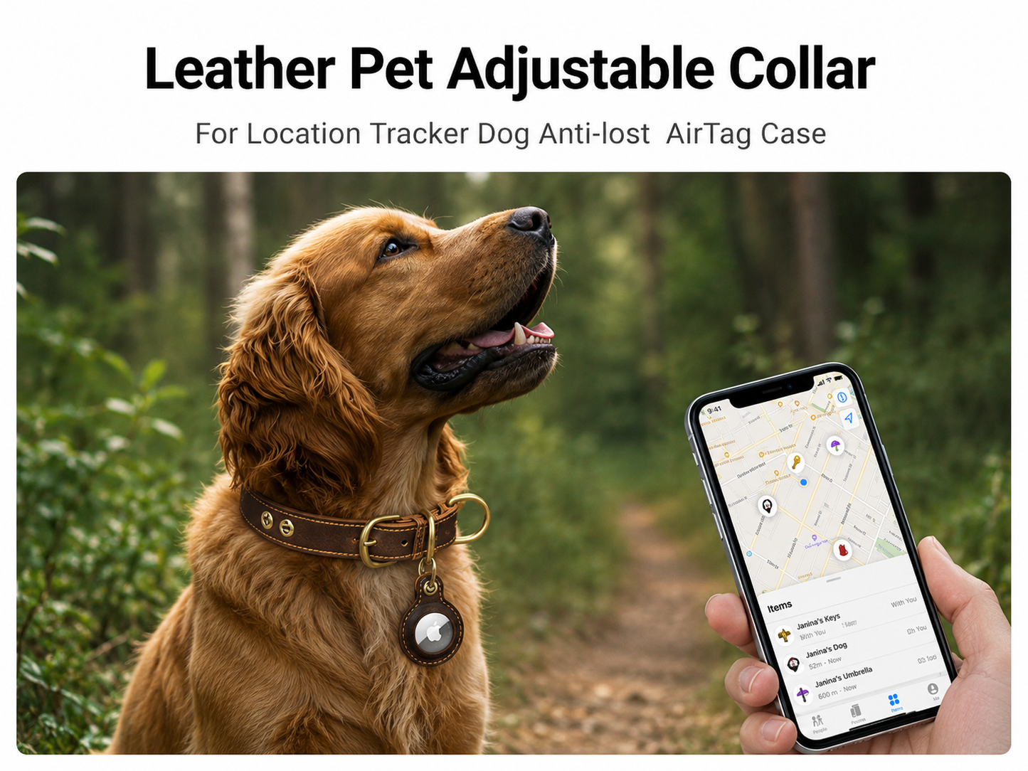 leather dog collar airtag 2