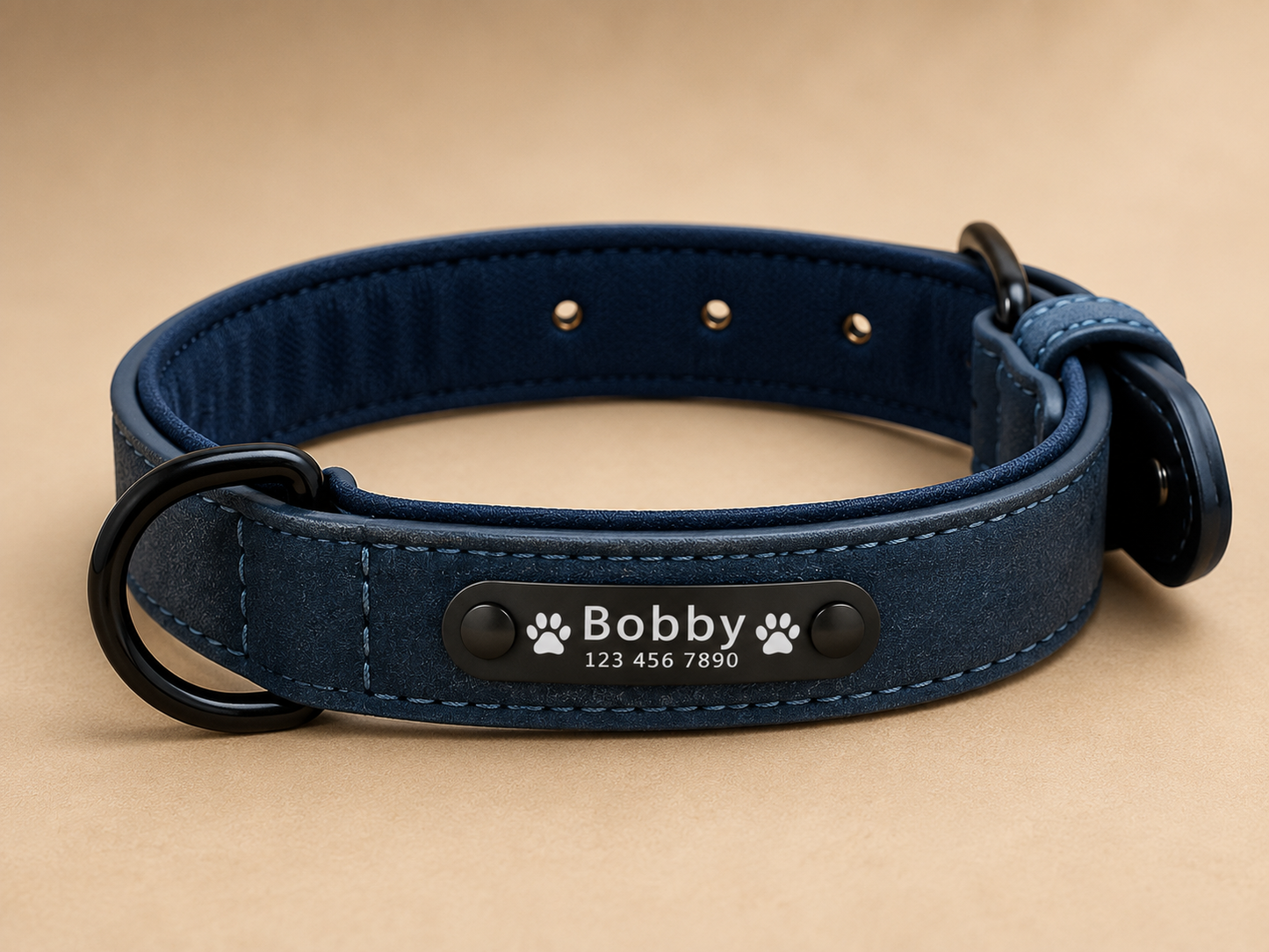 personalised leather dog collar 2