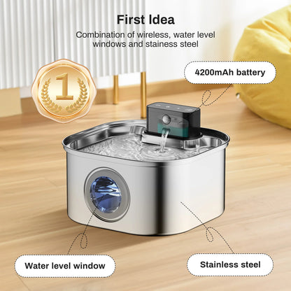 Cordless Pet Water Fountain NZ - Wireless Rechargeable Drinker
