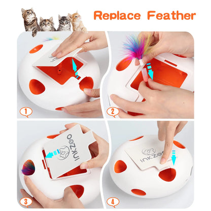 Interactive Cat Track Tower NZ - Multi-Level Spinning Ball & Feather Toy