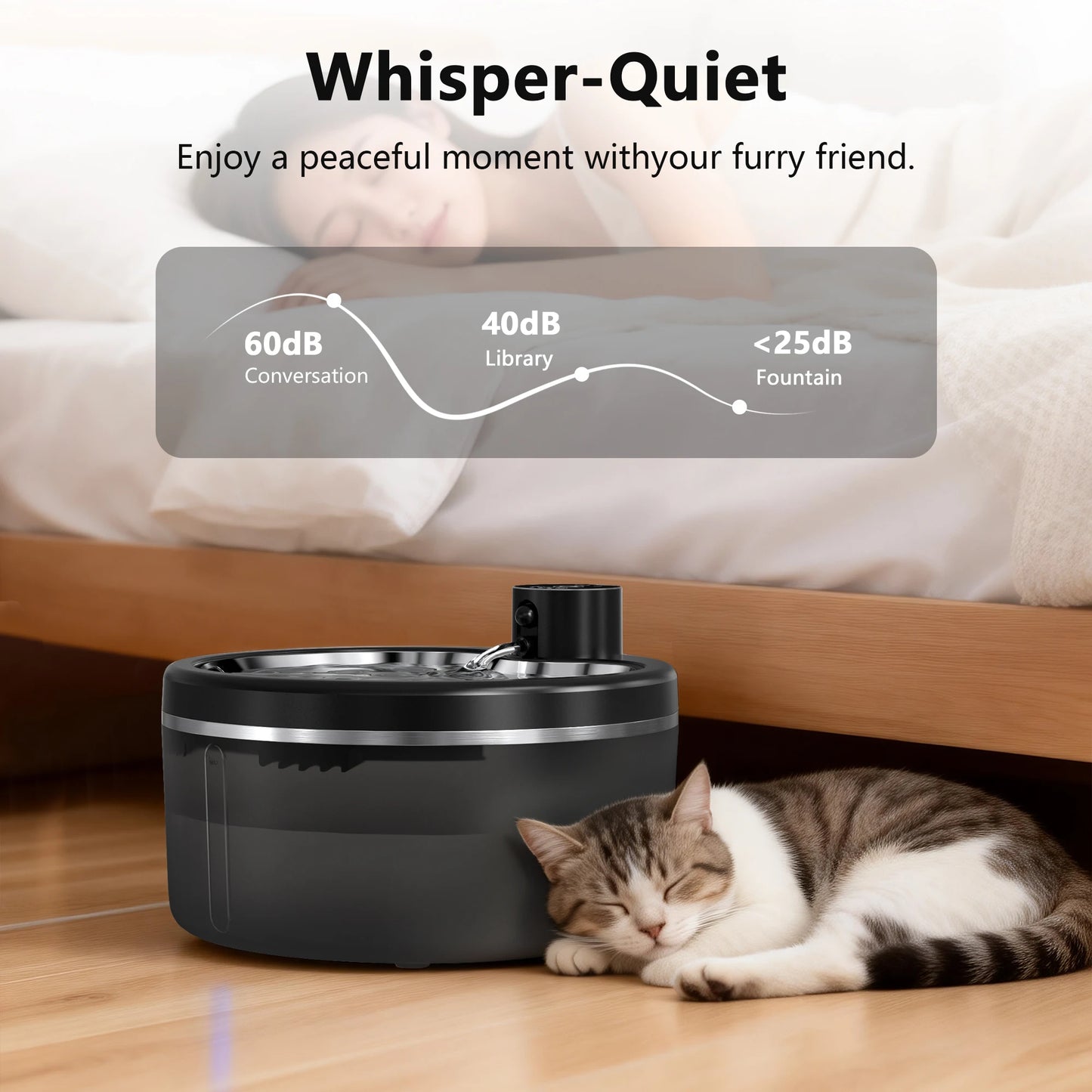 Pet Water Fountain NZ - Quiet Automatic Cat & Dog Drinker