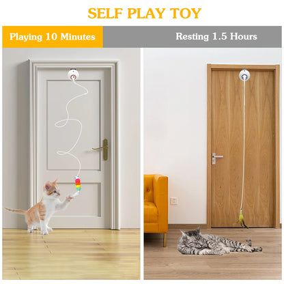 Cat Wand Toy NZ - Interactive Feather Teaser Door Hanger