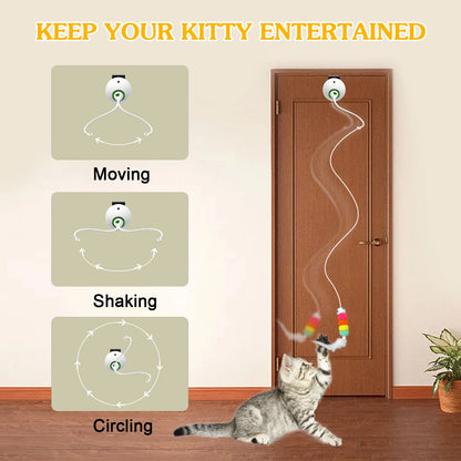 Cat Wand Toy NZ - Interactive Feather Teaser Door Hanger