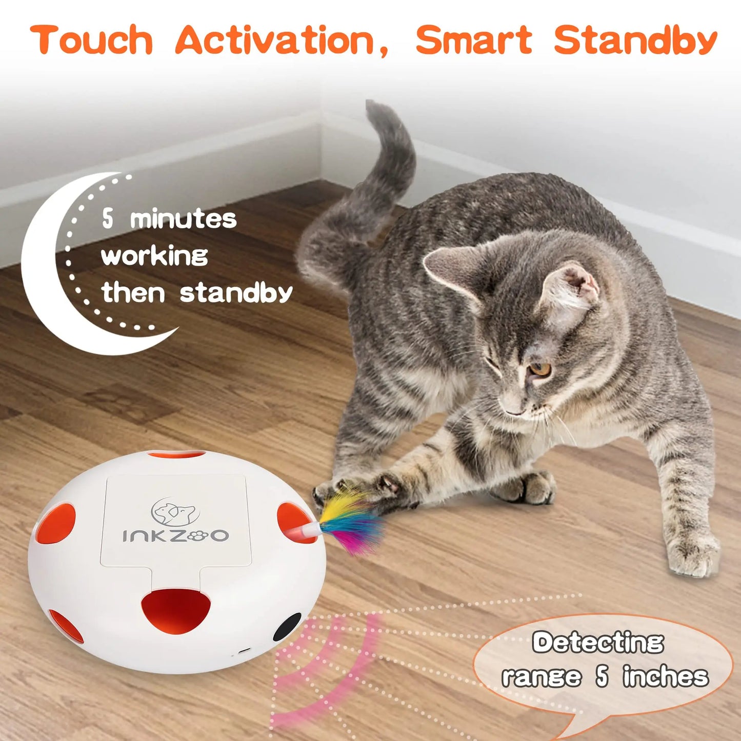 Interactive Cat Track Tower NZ - Multi-Level Spinning Ball & Feather Toy