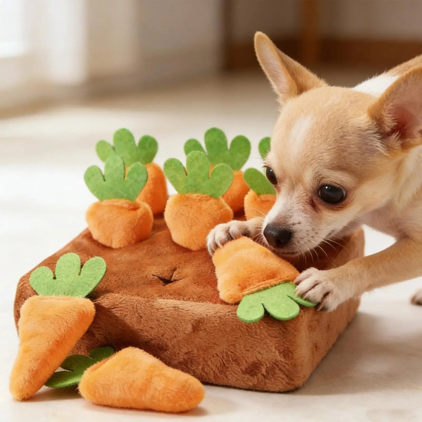 dog snuffle mat carrots 1