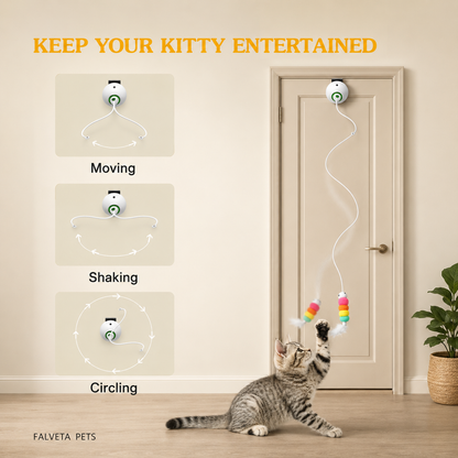 Automatic door wand cat toy — motorised feather wand NZ