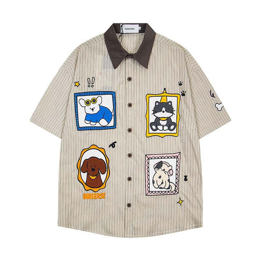 embroidery short sleeved shirt for cats and dogs 1