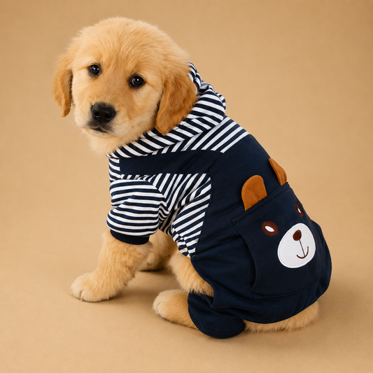 fashion striped pet dog clothes for dogs coat hoodie sweatshirt winter ropa perro dog clothing cartoon pets clothing 1
