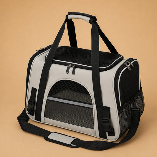 foldable expandable pet carrier bag mesh breathable cat dog travel bag convertible crossbody handbag for small pets 1