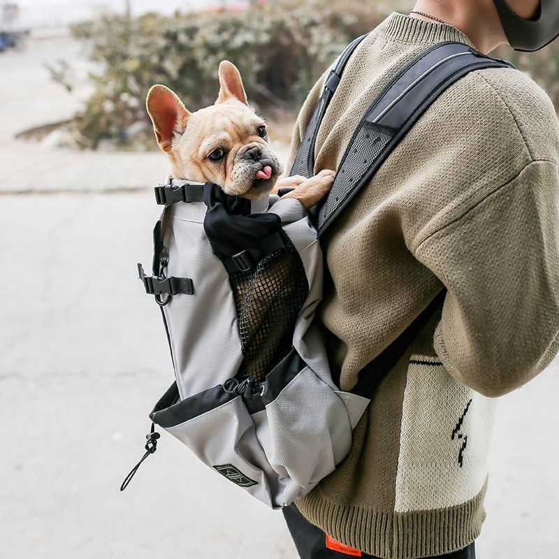 pet shoulder traveler backpack medium and large dogs exposed bag ventilation and breathable washable outdoor backpack 1
