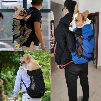 pet shoulder traveler backpack medium and large dogs exposed bag ventilation and breathable washable outdoor backpack 2