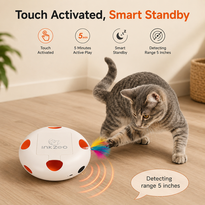 Motion sensor pop-up feather cat toy — automatic interactive toy NZ
