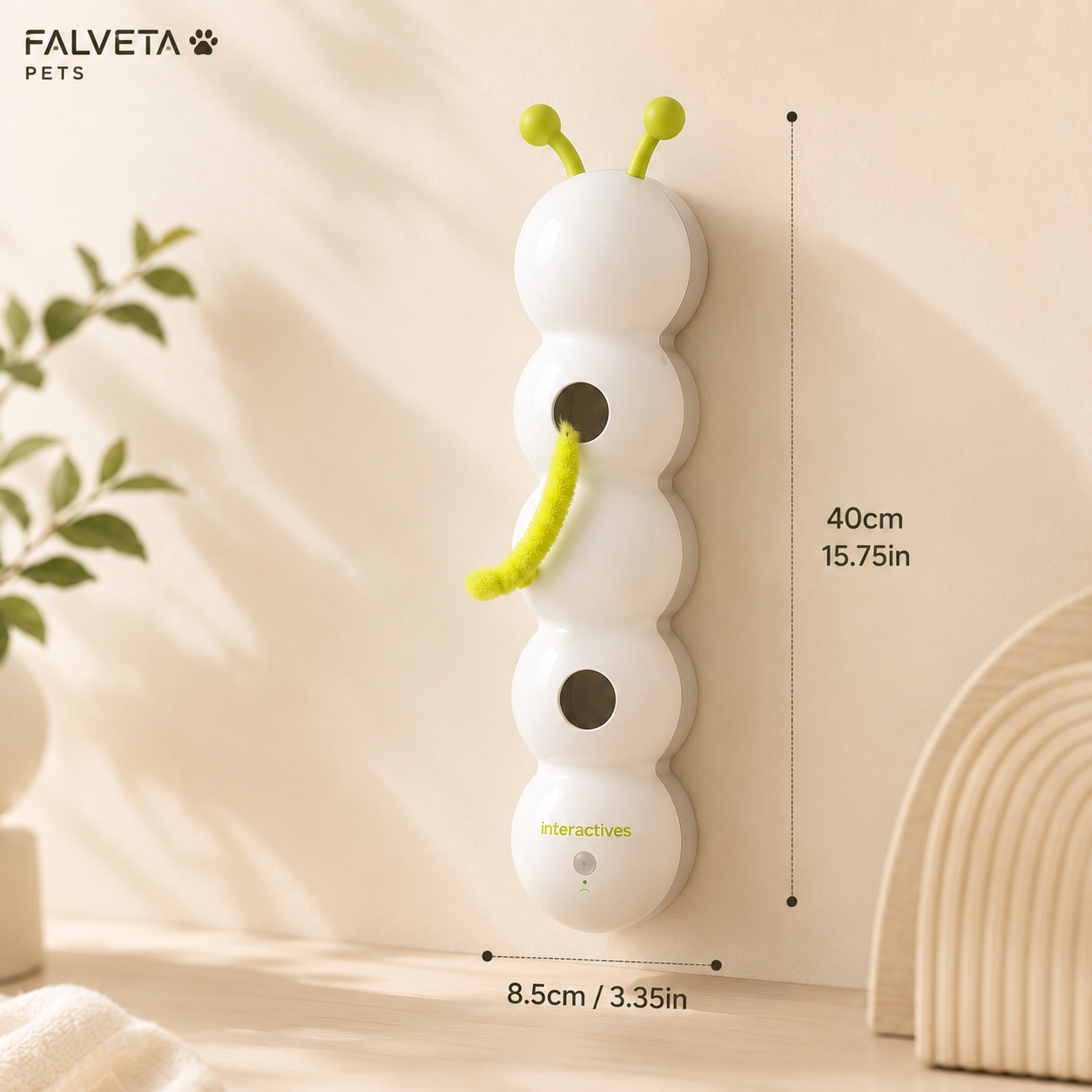 Auto sensor caterpillar cat toy — wall-mounted wand toy NZ