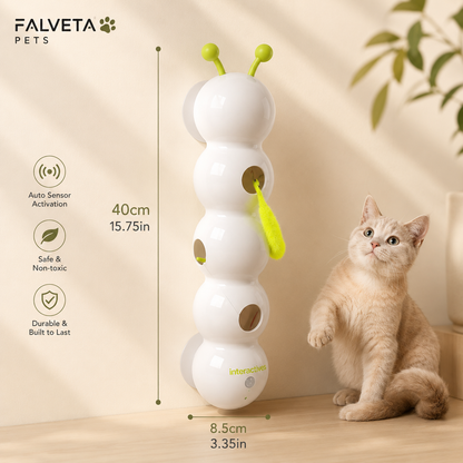 Auto sensor caterpillar cat toy — wall-mounted wand toy NZ