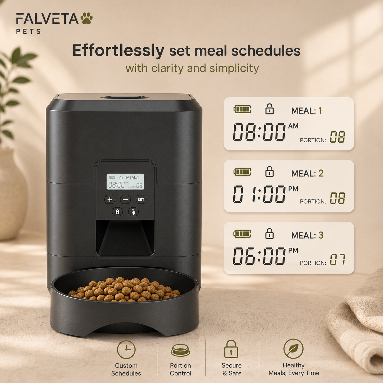 Smart automatic pet feeder with app control — dogs and cats NZ