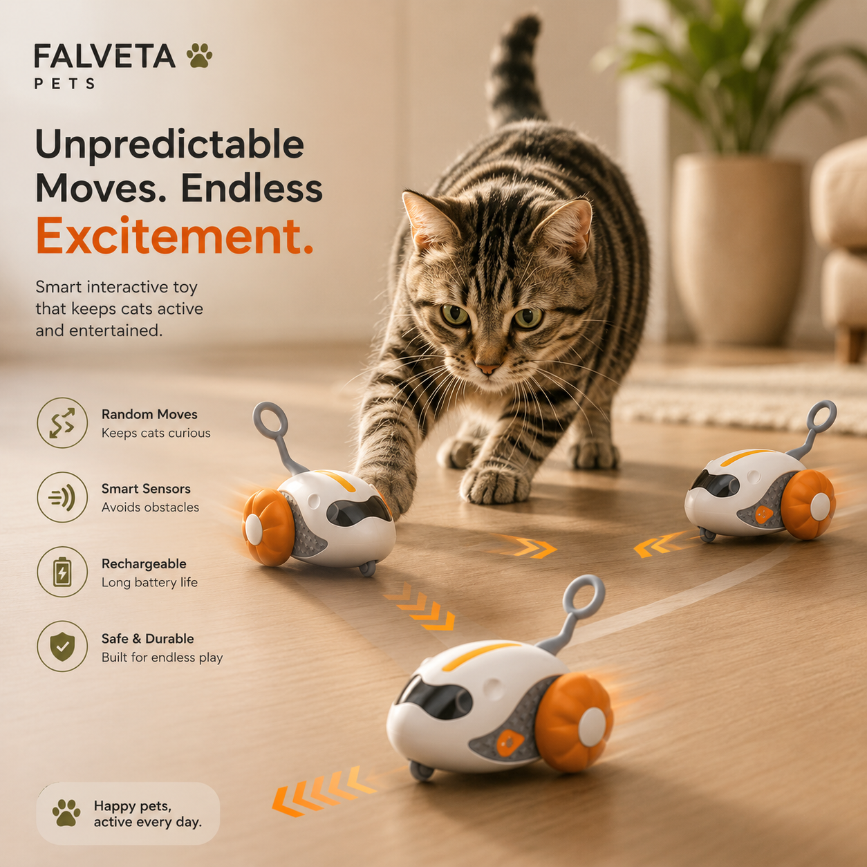 Remote control rover cat toy — smart interactive RC toy NZ